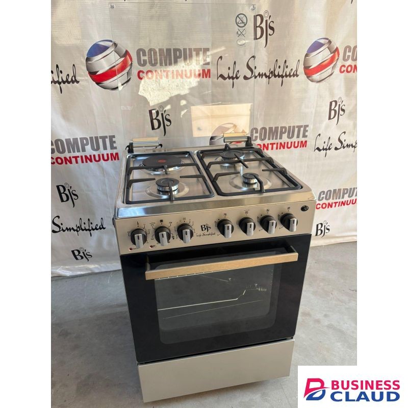 BJS 60×60cm 3 Gas cooker+1 Hotplate stainless steel standing cooking