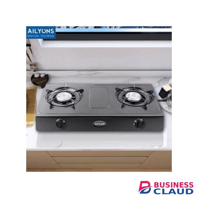 AILYONS Stainless Steel Double Burner Gas Cooker Table Top Gas Stove