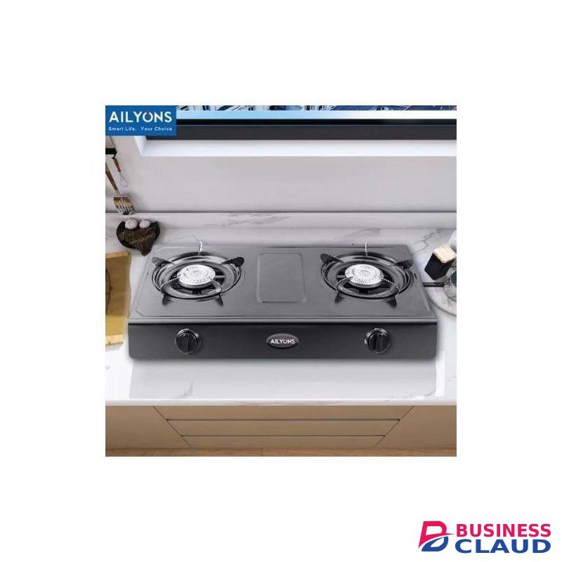 AILYONS Stainless Steel Double Burner Gas Cooker Table Top Gas Stove