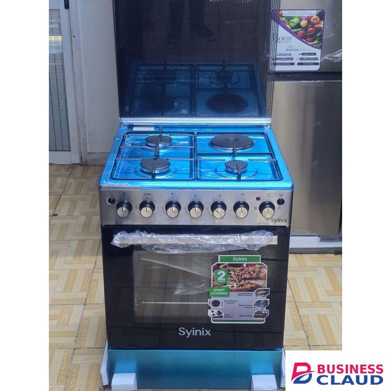 Syinix Classy Stainless 60*60 3 Gas + 1 Electric Cooker