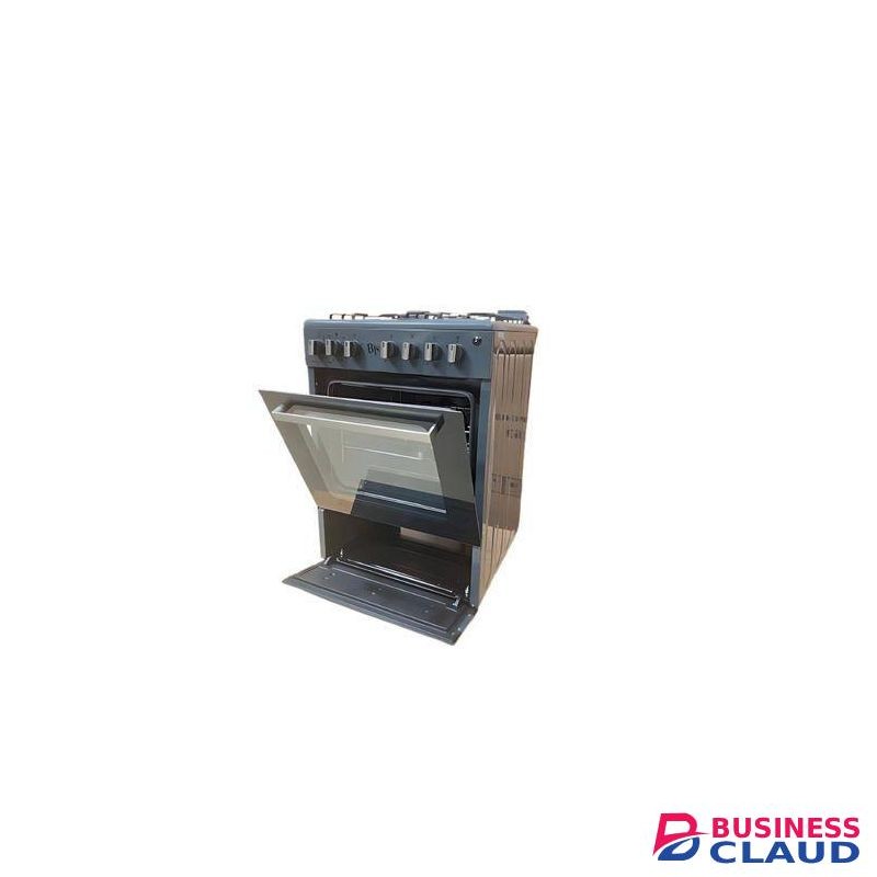 BJS Cooker, Elite 60x60 3+1 Electric/Gas Cooker ,Turbo Fan, CAST pan support - Oven 60L Capacity I-6011T Grey