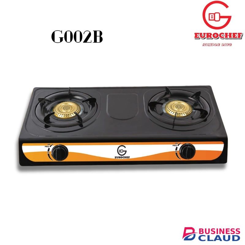 Eurochef 2 Burner Stainless Steel Table Top Gas Stove Cooker