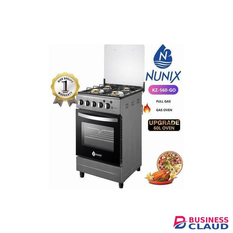 Nunix Freestanding Full 4 Gas burner and Oven