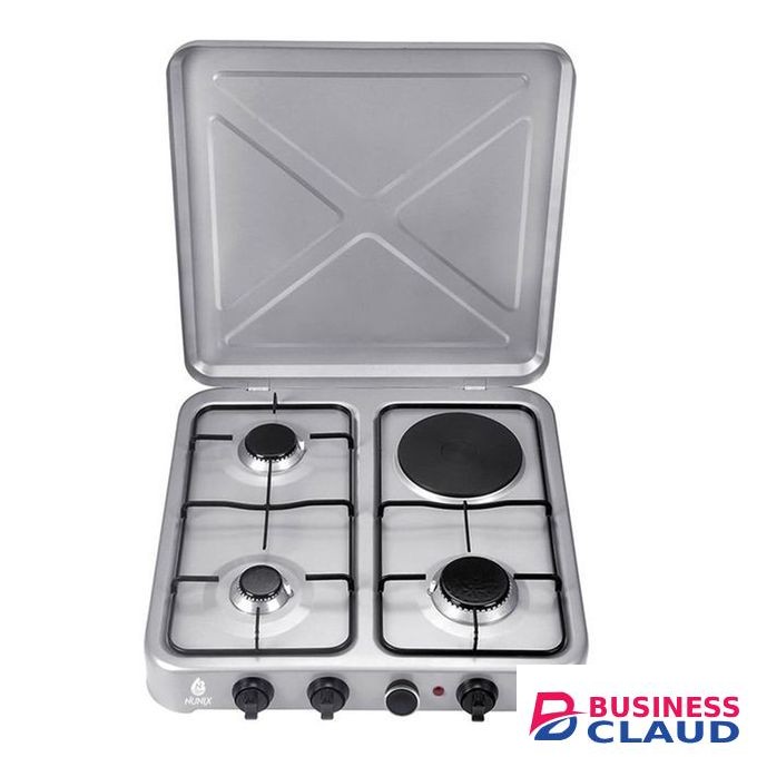 Nunix 4 Table Top Gas Cooker Stove With Hot Plate