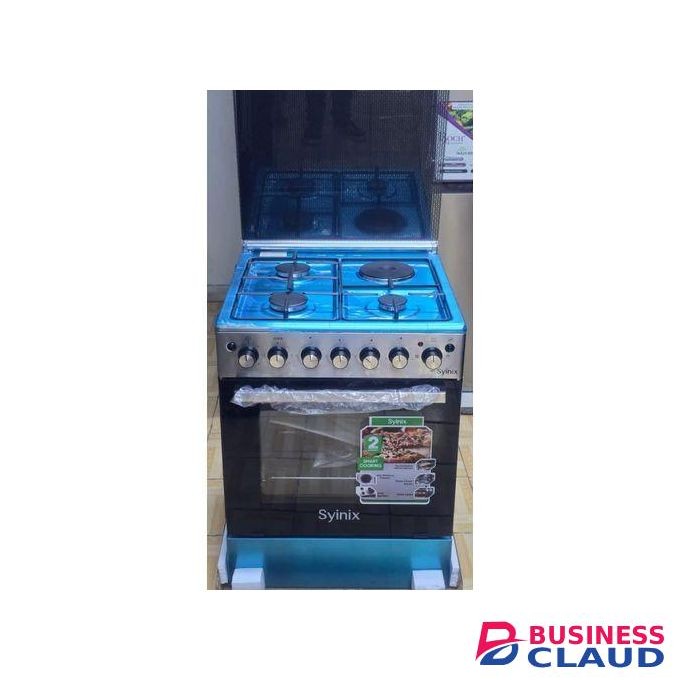Synix 60×60 3Gas Burner+1Electric Hotplate with Electric Oven & Timer