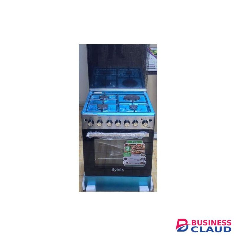 Synix 60×60 3Gas Burner+1Electric Hotplate with Electric Oven & Timer