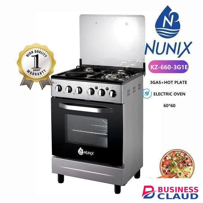 Nunix Cooker 3 gas plus 1 electric hotplate 60x60