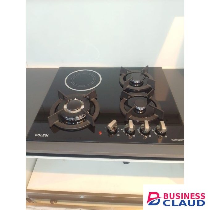 3+1 Inbuilt Glass Hob Cooker offers a powerful combination of 3 gas burners, 1 infrared electric burner,
