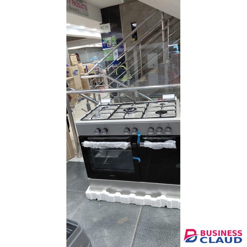 Simfer 90x60 Gas Cooker, 5 Burners with 1 Wok, Electric Oven & Cylinder Storage