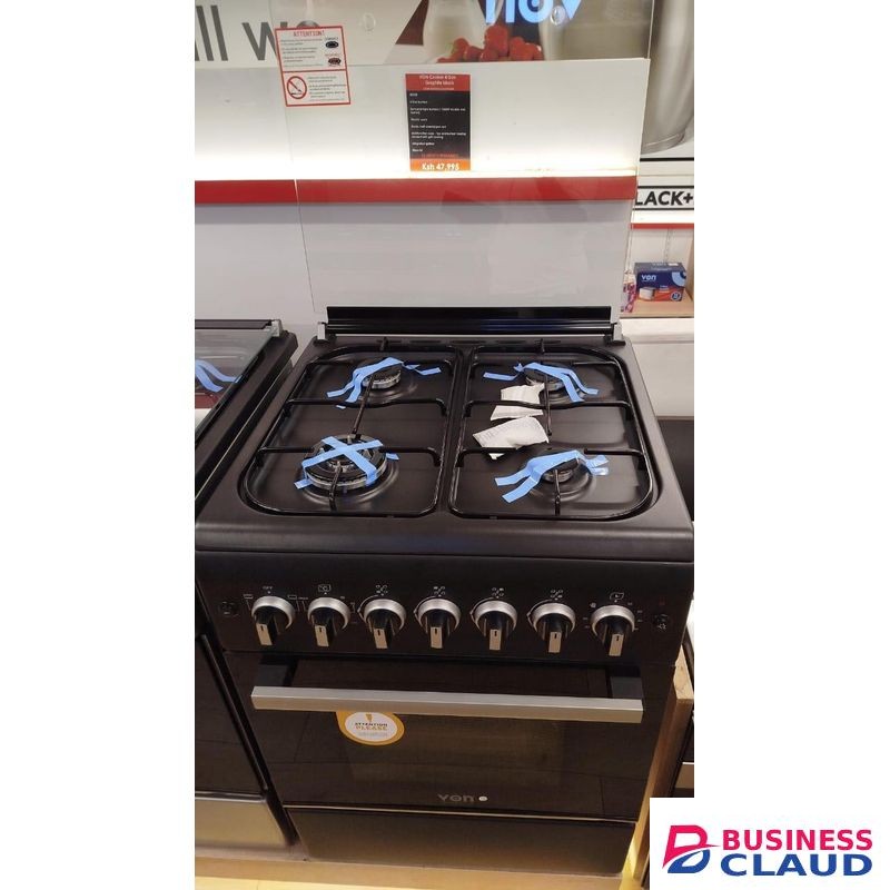 VON Full Gas Cooker – 58x58 Size With Electric Oven & Wok Burner , Durable & Efficient