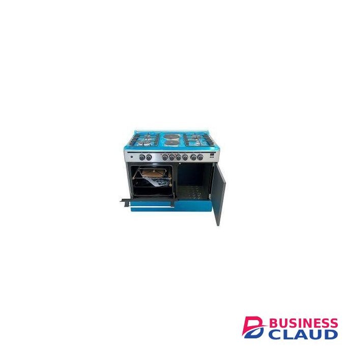 Haier 60*90 standing cooker4 gas burners jet burners, 2 rapid hotplates Gas cylinder storage compartment strong cast iron pan support Flame failure safety device