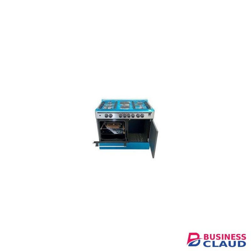 Haier 60*90 standing cooker4 gas burners jet burners, 2 rapid hotplates Gas cylinder storage compartment strong cast iron pan support Flame failure safety device
