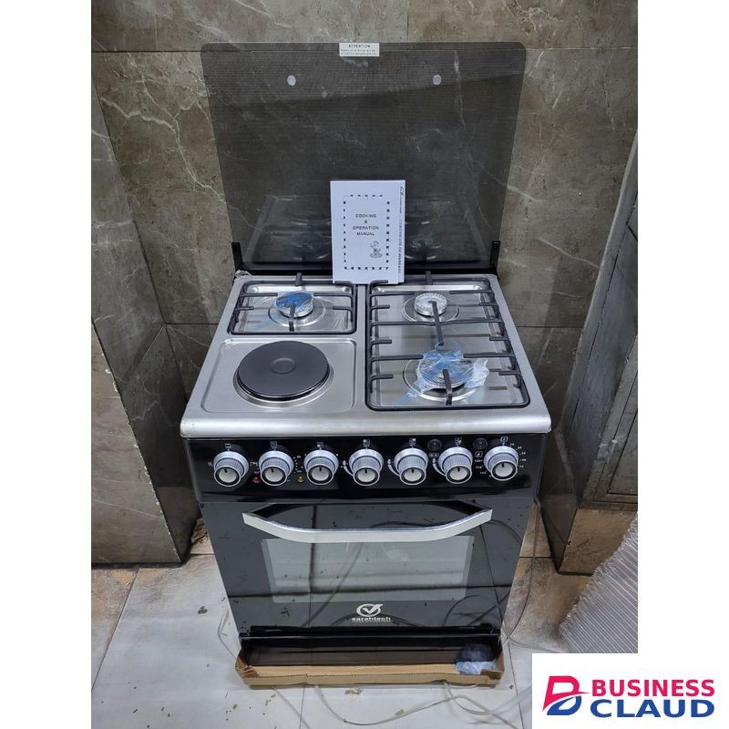 sarahtech Freestanding Gas and Electric Cooker with Oven – Silver