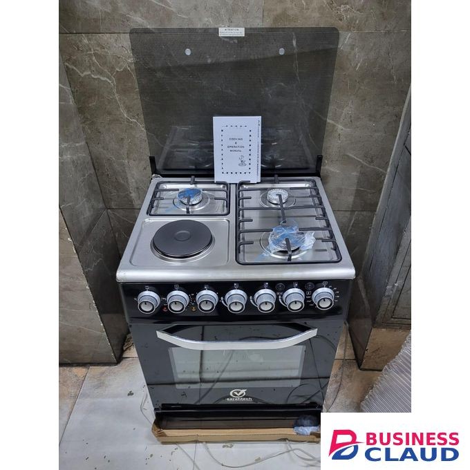 sarahtech Freestanding Gas and Electric Cooker with Oven – Silver