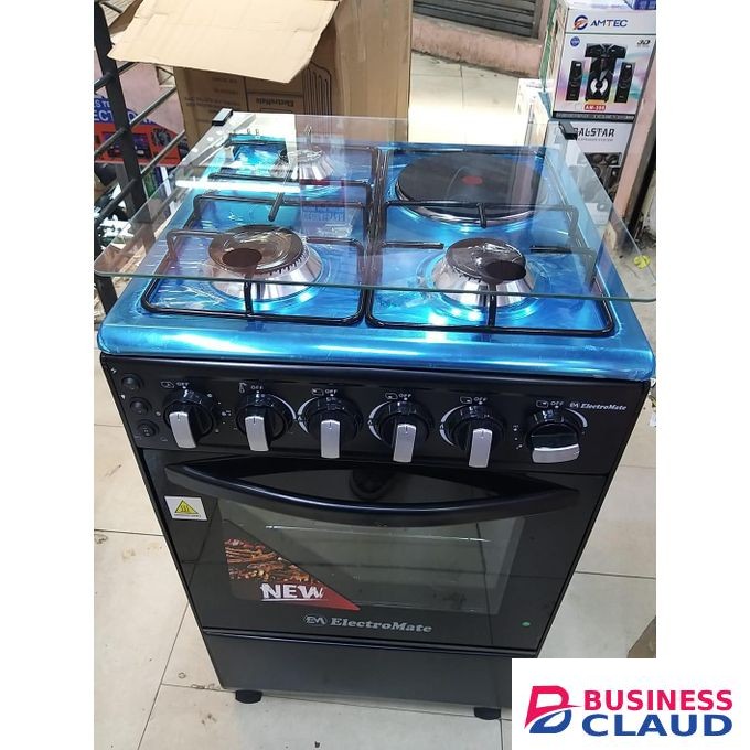 Freestanding Gas and Electric Cooker with Oven – Silver