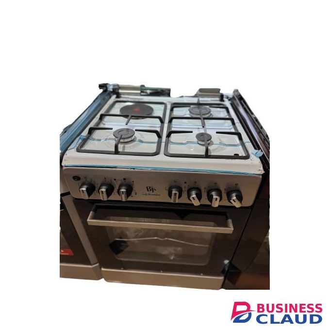 BJS Cooker, Elegance Model 60×60 3+1 Electric/Gas Cooker – W/ Turbo Fan – Oven 60L Capacity