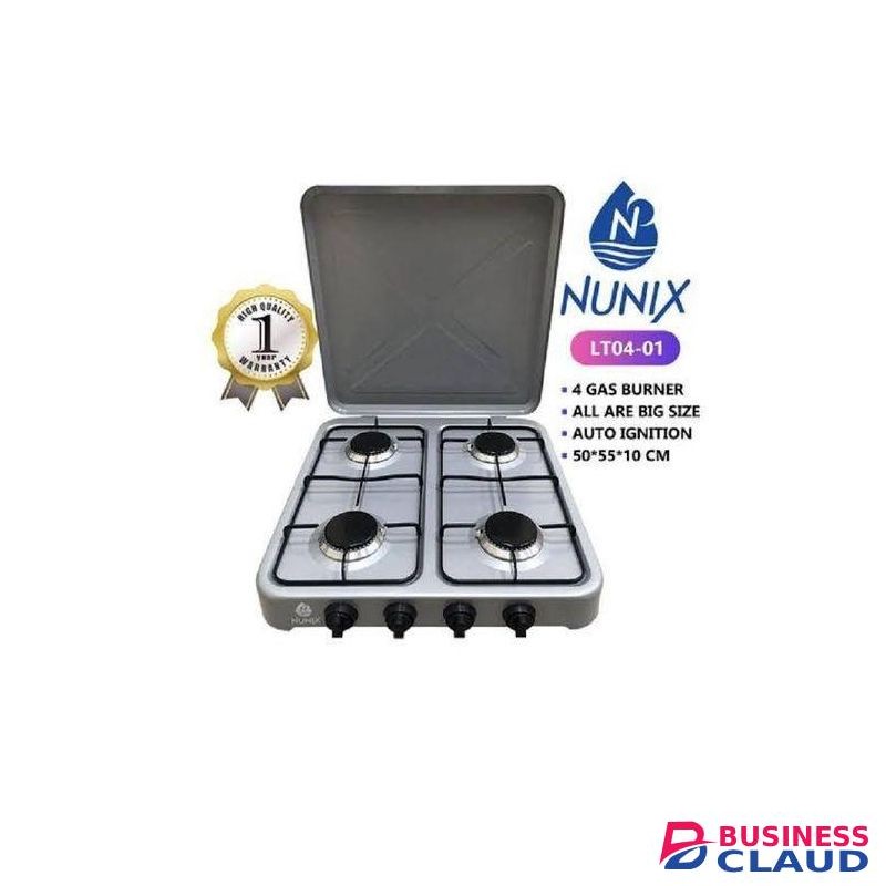 Nunix TABLE TOP GAS COOKER 4gas - Silver