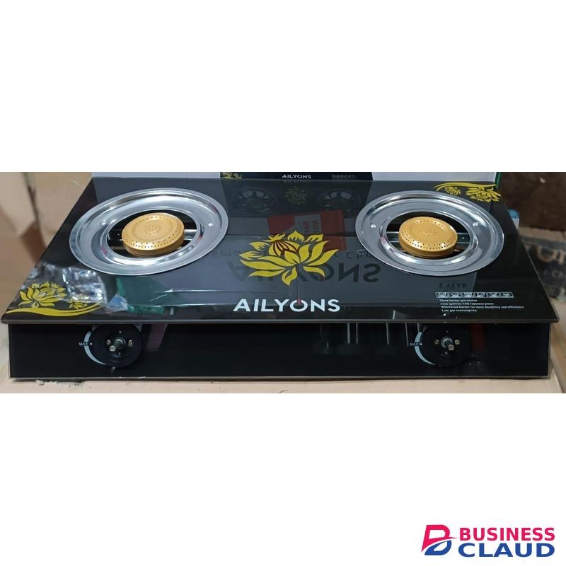 AILYONS 2 BURNER GLASS TOP COOKER