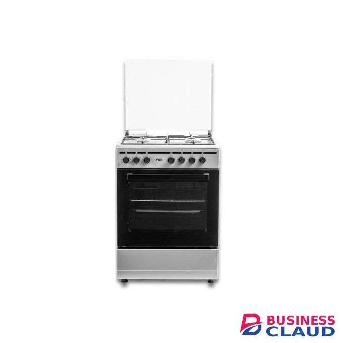 VON Cooker 60*55, 3+1 Rapid Hotplate, Turbo Fan, Flame Failure Device, Cast Iron Pan Support
