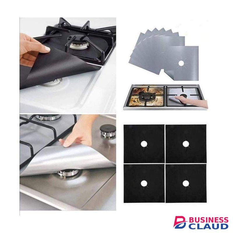 27 cm by 27 cm 4 Pcs Reusable Stove /gas cooker Covers protective liners for burners
