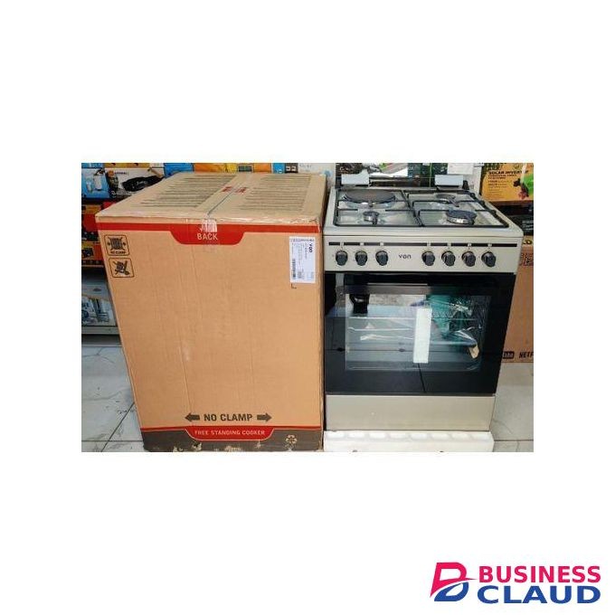 VON 60cm x 60cm Cooker 3 Gas + 1 Electric Plate Turbo Fan Oven