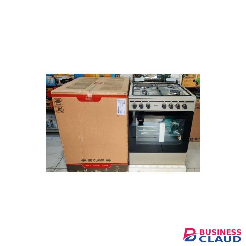 VON 60cm x 60cm Cooker 3 Gas + 1 Electric Plate Turbo Fan Oven