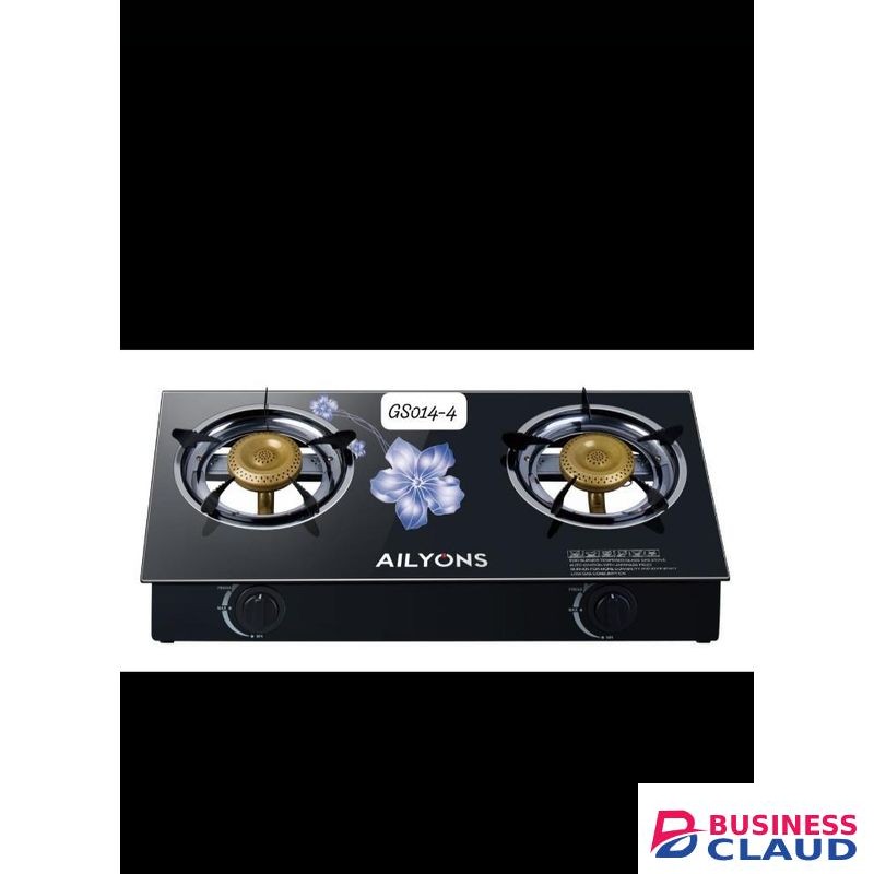 AILYONS 2 Burner Glass Top Gas Cooker & Infrared Double Burner ..1 YEAR WARRANTY