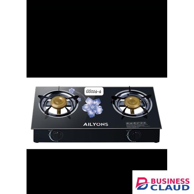 AILYONS 2 Burner Glass Top Gas Cooker & Infrared Double Burner ..1 YEAR WARRANTY