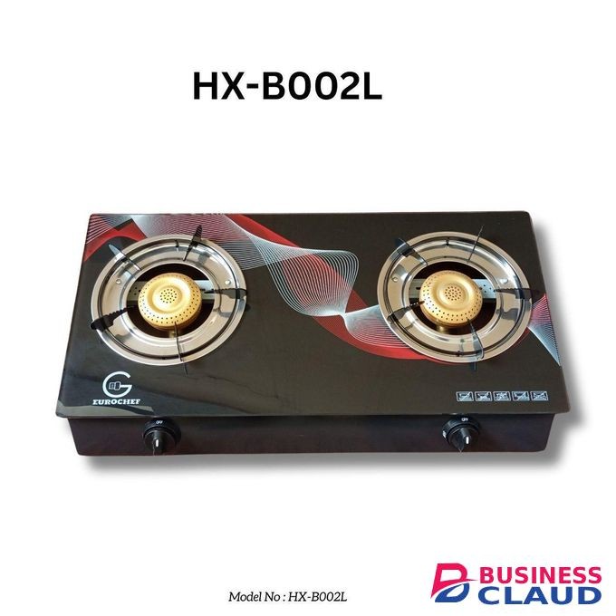 Eurochef 2 Burner Glass Top Gas Cooker
