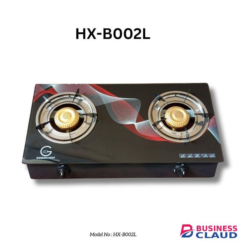 Eurochef 2 Burner Glass Top Gas Cooker