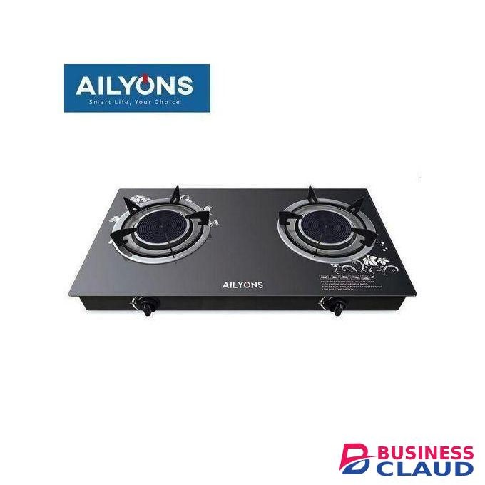 AILYONS Burner Glass Top Gas Cooker & Infrared Double Burner