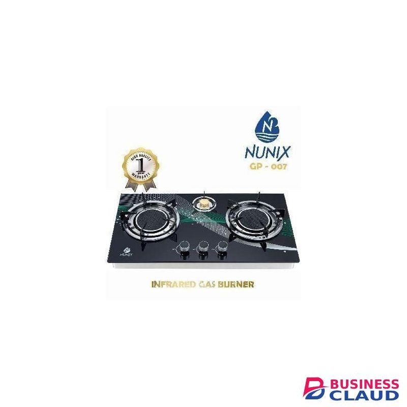 Nunix Gp-007 infrared 3 burner gas stove with low gas consumptio