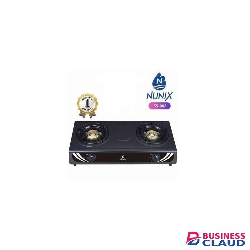 Nunix Two Burner Tabletop Gas Cooker Auto Ignition,Two-Burner Tabletop Gas Cooker with Auto Ignition Feature