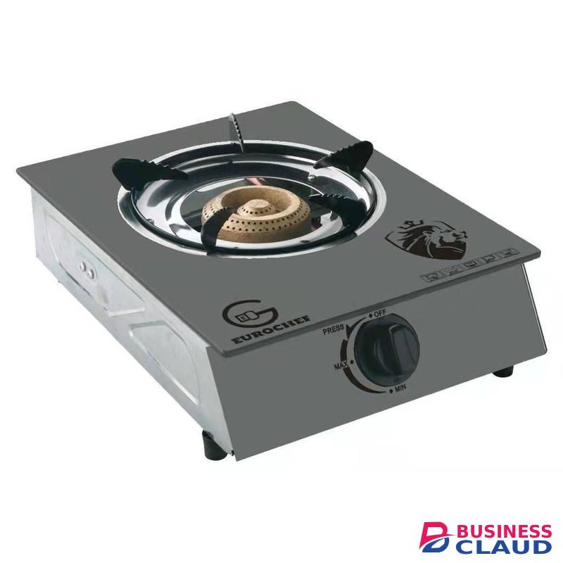 Eurochef Auto-ignition Glass Single Burner Gas Stove, Single Burner Gas Cooker