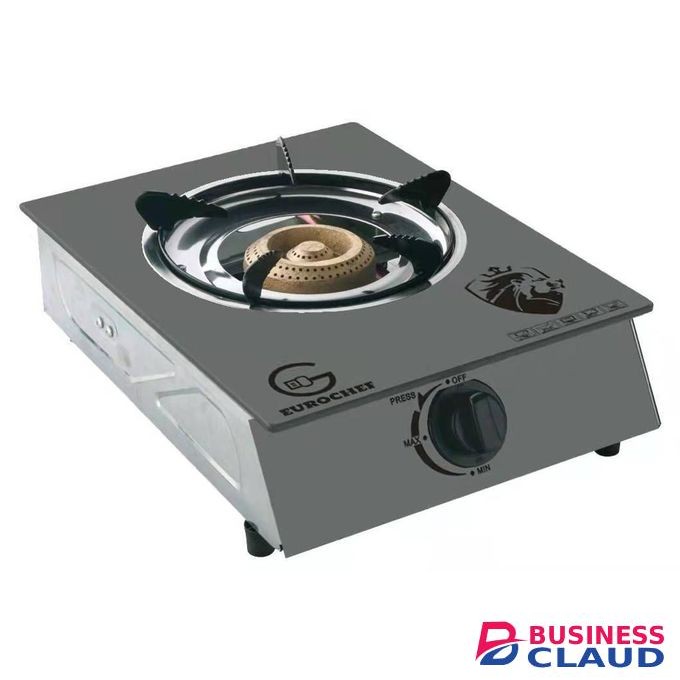 Eurochef Auto-ignition Glass Single Burner Gas Stove, Single Burner Gas Cooker