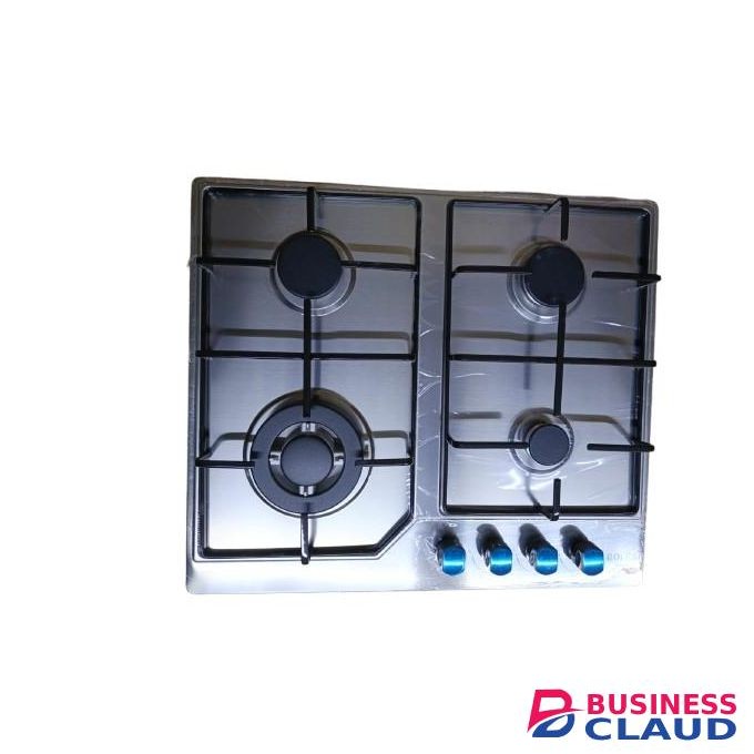 Bolesi 4-Burner Gas Cooker with Wok Burner - Stainless Steel Kitchen Essential