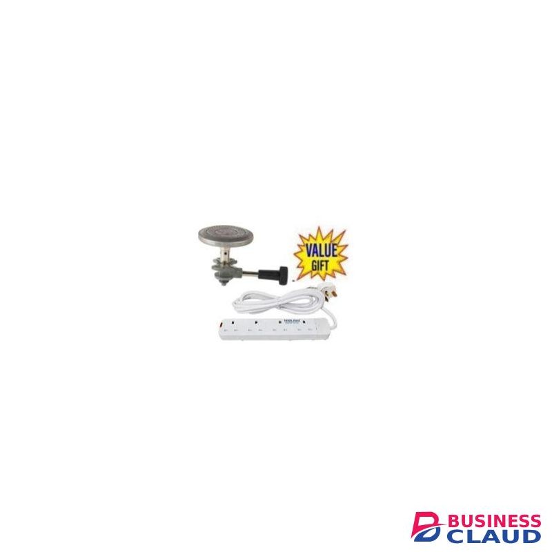 1. HR STRONG 6KG MEKO GAS BURNER – NON-RUSTING, DURABLE & SAFE GAS COOKER FOR HOME/BUSINESS USE + 4 Way POWER EXTENSION