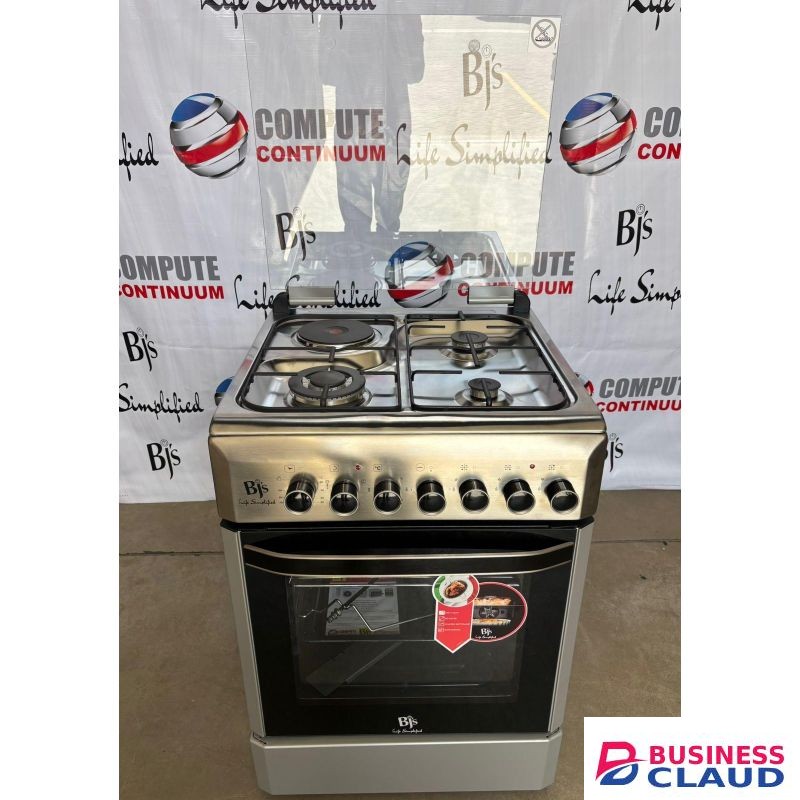 BJS EXCELLENCE 60×60 Cooker – 3+1 Burner Gas & Electric Cooker with Rotisserie and Rapid Hotplate