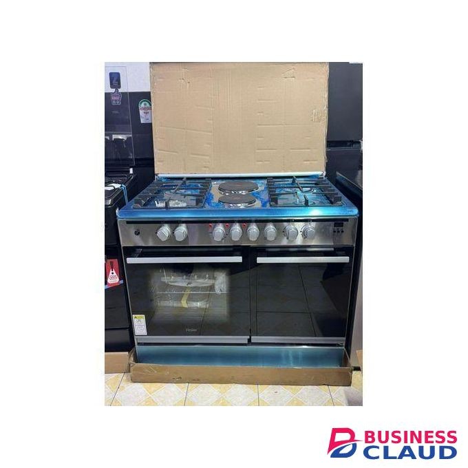 Haier 60x90 Cooker, 4 Gas Burner + 2 Electric Plates, 60x90 Cooker plus FREE GIFT (2 YEAR WARRANT CARD)