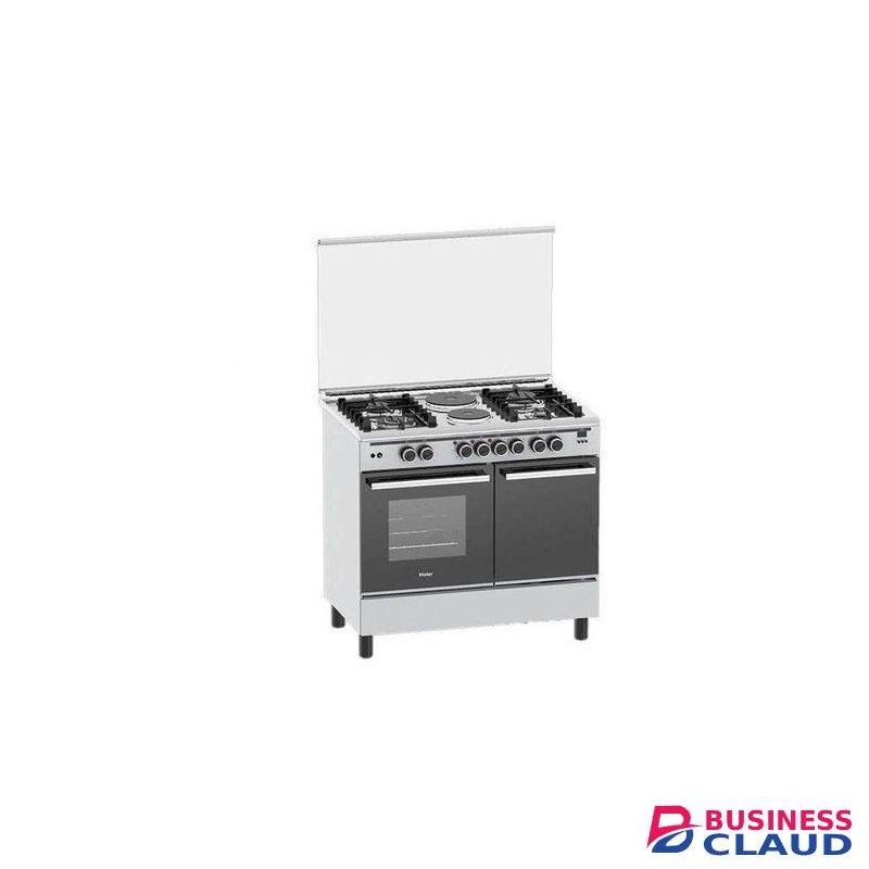Haier cooker 4 Gas Burner + 2 Electric Plates 60x90 Cooker - HCR6042DES Plus Free Gifts(Regulator & pipe)