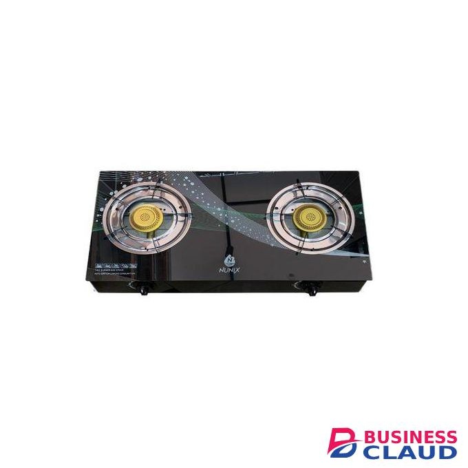 Cooker, Glass Table Top Double Burner Gas Stove GCPRO007
