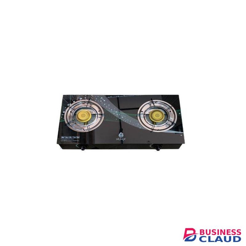Cooker, Glass Table Top Double Burner Gas Stove GCPRO007
