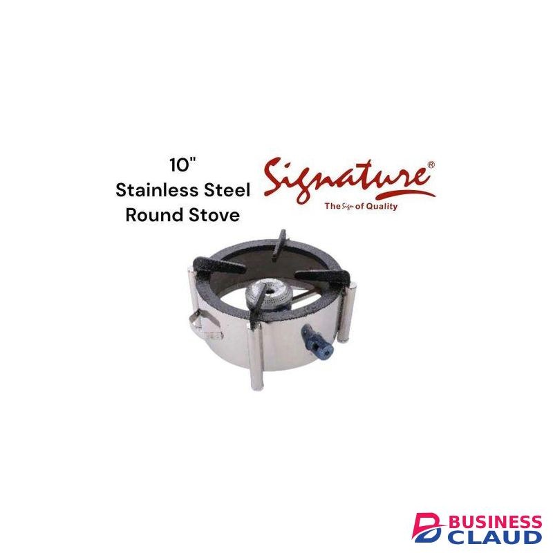 10" Stainless Steel Round Single Burner Gas Stove