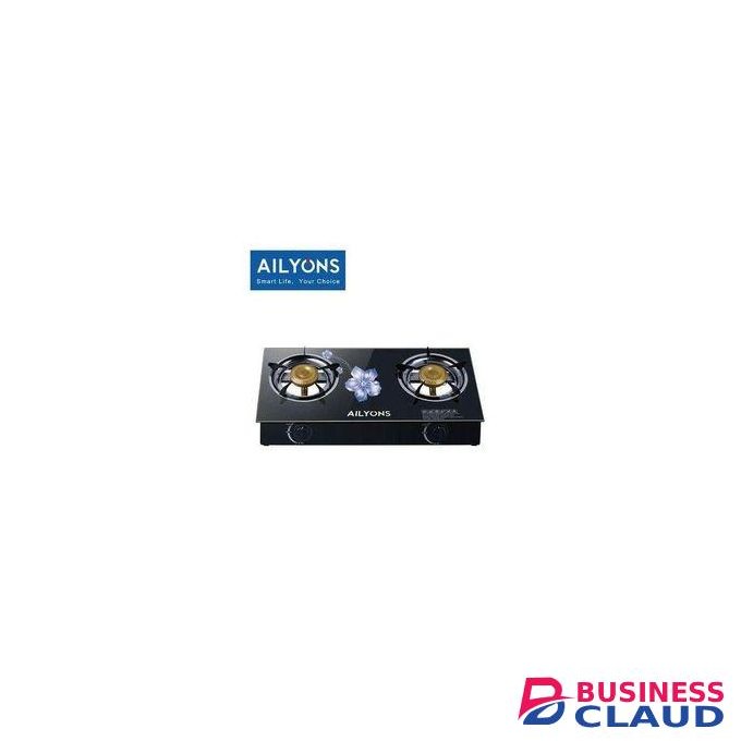 AILYONS Durable counter top two Burner Table Top Gas Cooker With STRONG Glass Top with counter top auto ignition two Burner Table Top Gas Cooker With STRONG Glass Top