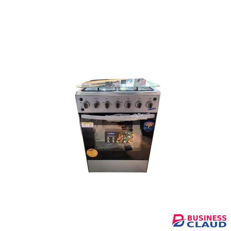 Ecomax 3 Gas Burners + 1 Hotplate With Electric Oven 60x60cm Silver