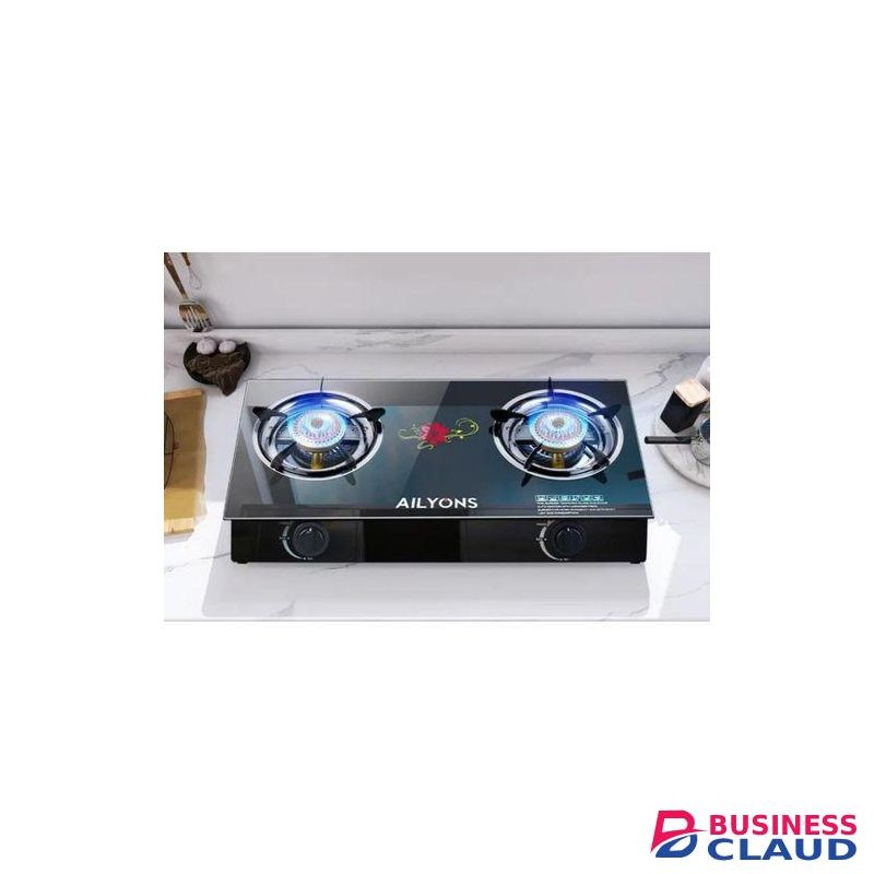 AILYONS Table Glass Gas Top 2 Burner COOKER