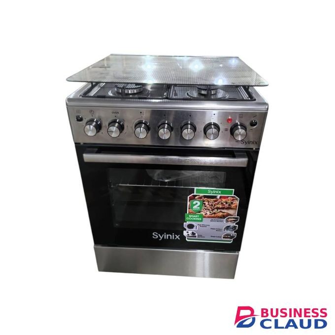 Synix 60x60 3-Gas +Electric Burner with Electric oven 1yr Warranty