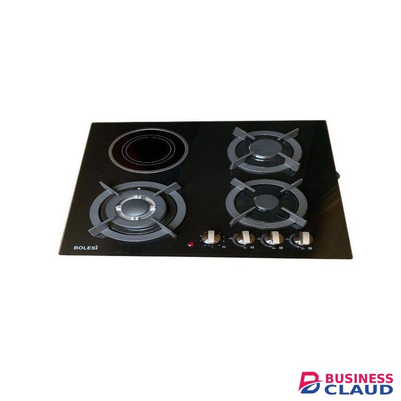 Bolesi 3 gas burner 1 Vitro ceramic Built in cooker ,Glass ,60*60cm-1 YEAR WARRANTY