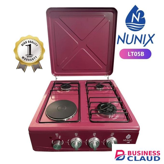 Nunix Nunux cooker 3 gas burner with 1 Electric table top burner