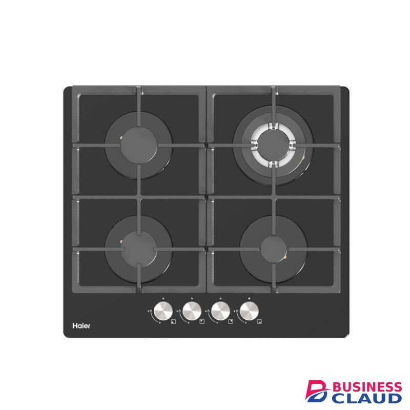 Haier 4-Burner Built-In Cooker HOB-S460FBT – Premium Black Tempered Glass Gas Hob